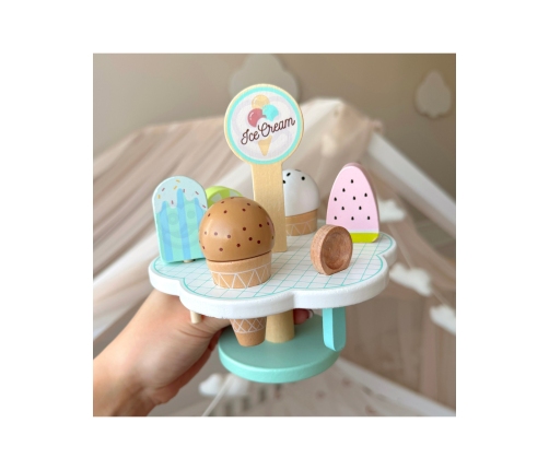 TOOKY TOY Drewniane Lody Magnetyczne na Stojaku