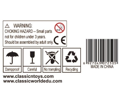 CLASSIC WORLD Kolorowe Wiaderka 8 szt.