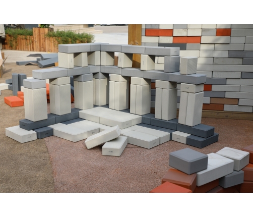 CLASSIC WORLD EDU Mega Klocki Konstrukcyjne Cegiełki EVA Miękkie do Budowania 90 el.