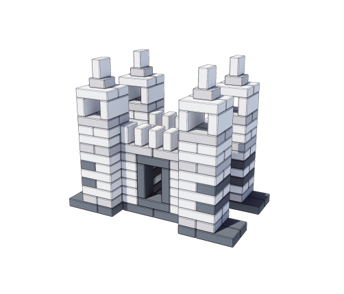 CLASSIC WORLD EDU Mega Klocki Konstrukcyjne Cegiełki EVA Miękkie do Budowania 90 el.