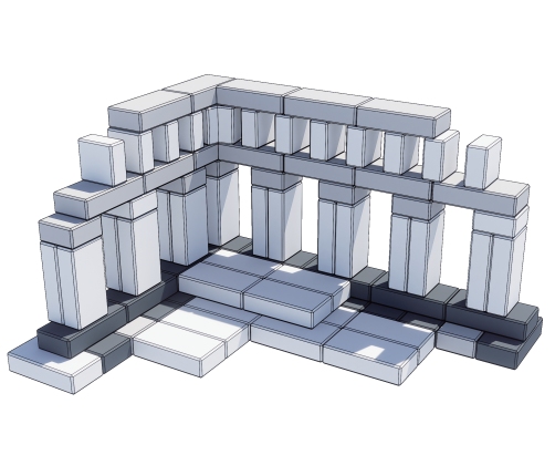 CLASSIC WORLD EDU Mega Klocki Konstrukcyjne Cegiełki EVA Miękkie do Budowania 90 el.
