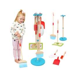 TOOKY TOY Drewniany Zestaw do Sprzątania dla Dzieci 6 el. TOOKY TOY Drewniany Zestaw do Sprzątania dla Dzieci 6 el.