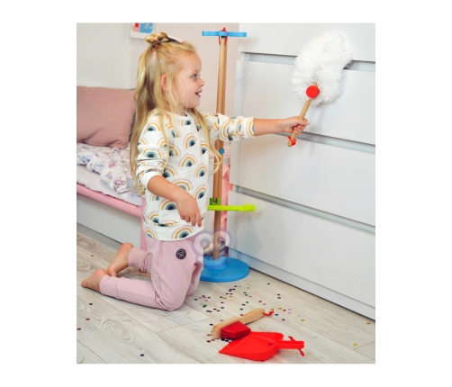 TOOKY TOY Drewniany Zestaw do Sprzątania dla Dzieci 6 el.