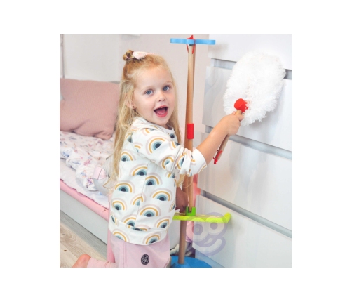 TOOKY TOY Drewniany Zestaw do Sprzątania dla Dzieci 6 el.