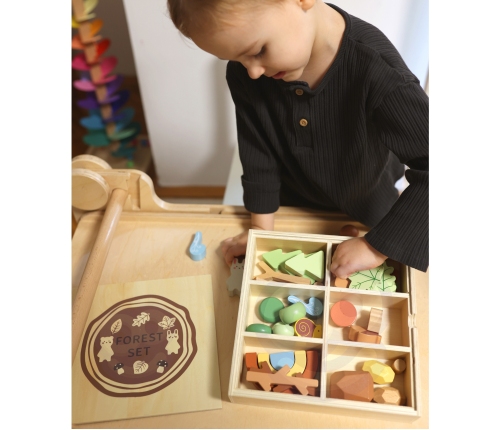 TOOKY TOY Zestaw Leśny Układanka w Stosy Klocki Figurki