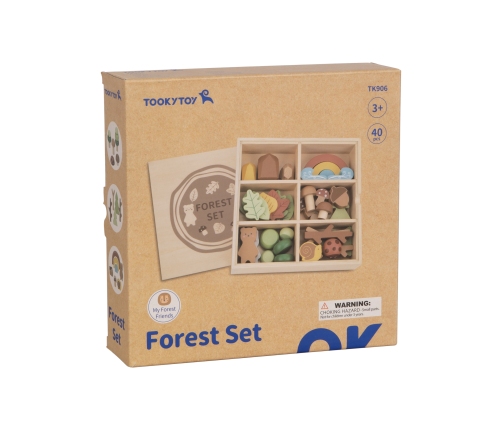 TOOKY TOY Zestaw Leśny Układanka w Stosy Klocki Figurki