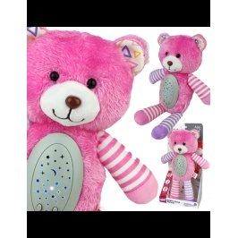 WOOPIE BABY Przytulanka Usypiacz Projektor 2w1 Różowy Miś - 10 Kołysanek