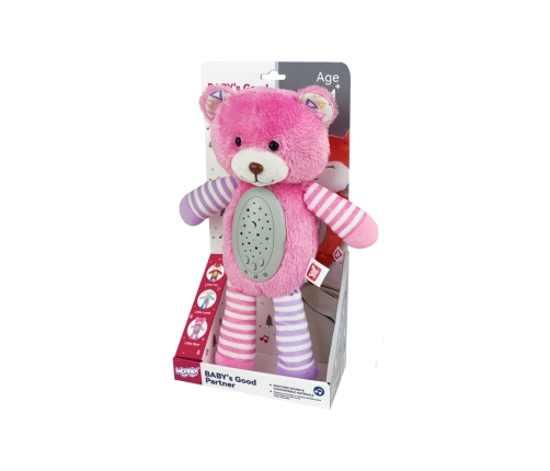 WOOPIE BABY Przytulanka Usypiacz Projektor 2w1 Różowy Miś - 10 Kołysanek