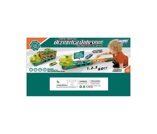 WOOPIE Zabawkowa Ciężarówka Dinozaur Tor 2,1 m dla Samochodzików