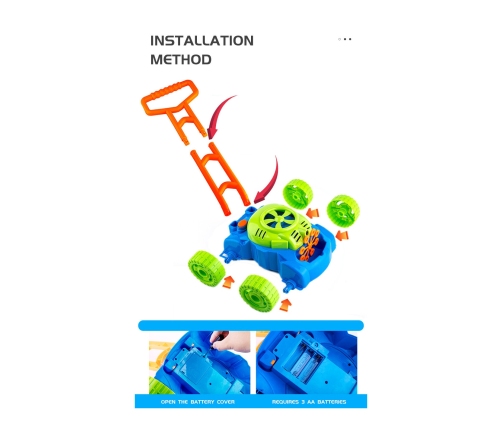 WOOPIE Kosiarka Bańki Mydlane Dźwięki Płyn