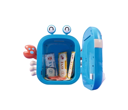 WOOPIE Elektroniczna Skarbonka Sejf Bankomat na Pin Kod Dostępu Krab Plecak Niebieski