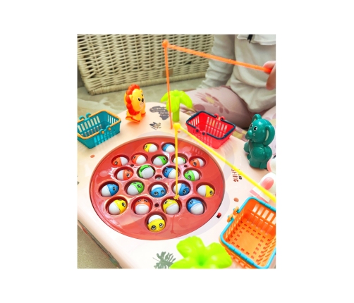 WOOPIE Gra Zręcznościowa Łowienie Ryb Interaktywny Stolik Różowy