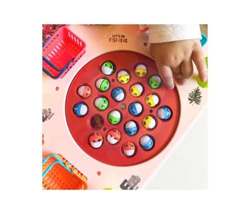 WOOPIE Gra Zręcznościowa Łowienie Ryb Interaktywny Stolik Różowy