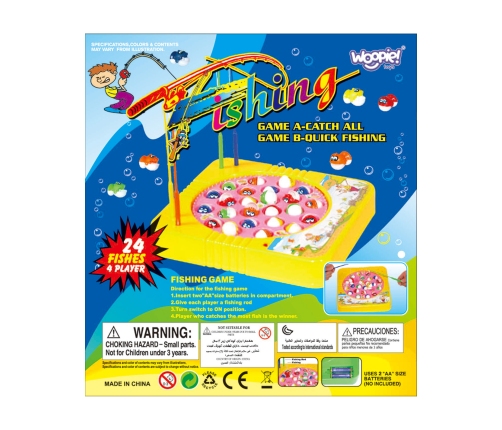 WOOPIE Łowienie Ryb Wędkowanie Gra Zręcznościowa 4 os.