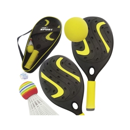 WOOPIE Rakieta z Piłką Piankową i Lotką- Zestaw Plażowo Ogrodowy WOOPIE Rakieta z Piłką Piankową i Lotką- Zestaw Plażowo Ogrodowy