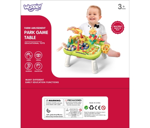 WOOPIE BABY Interaktywny Multistolik Edukacyjny 8w1 Montessori