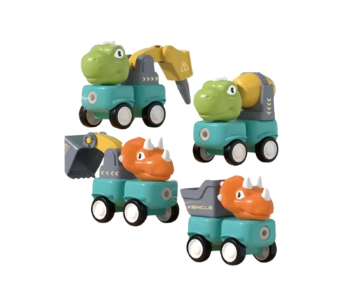 WOOPIE Klocki Magnetyczne Dinozaury Konstrukcyjne 84 el.