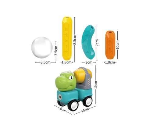 WOOPIE Klocki Magnetyczne Dinozaury Konstrukcyjne 84 el.