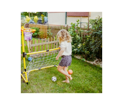 WOOPIE Zestaw 2w1 koszykówka Bramka do Piłki Nożnej + Piłki i Pompka