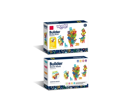 WOOPIE Gra Zręcznościowa Układanka Klocków Balansujące Krzesła 36 el.