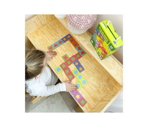 WOOPIE Gra Edukacyjna Transport Zwierzęta Puzzle Domino Montessori