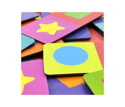 WOOPIE Gra Edukacyjna Transport Zwierzęta Puzzle Domino Montessori