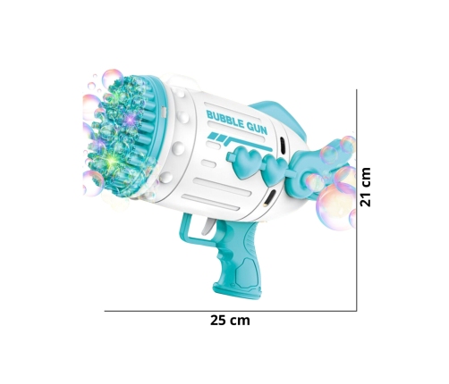 WOOPIE Pistolet do Robienia Baniek Mydlanych 91 Otworów Niebieski