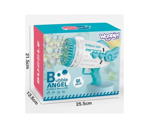 WOOPIE Pistolet do Robienia Baniek Mydlanych 91 Otworów Niebieski