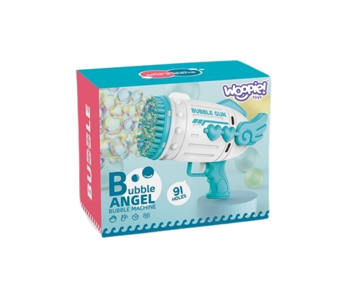 WOOPIE Pistolet do Robienia Baniek Mydlanych 91 Otworów Niebieski
