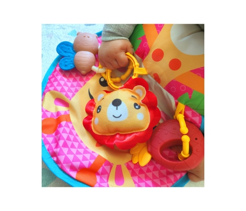 WOOPIE BABY Poduszka Rogal Interaktywna Mata Edukacyjna Grzechotka Gryzak