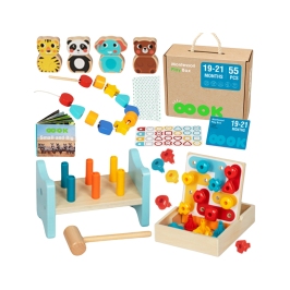 TOOKY TOY Box Pudełko XXL Montessori Edukacyjne 7w1 Sensoryczne 19-21 Mies.