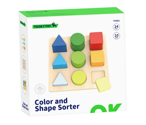 TOOKY TOY Edukacyjna Układanka Figury Geometryczne