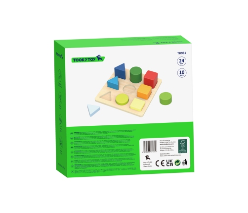 TOOKY TOY Edukacyjna Układanka Figury Geometryczne