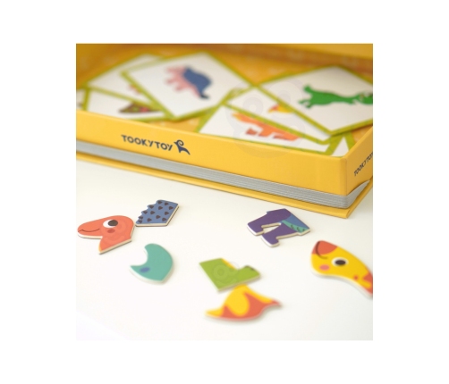 TOOKY TOY Układanka Magnetyczna Dinozaury Puzzle