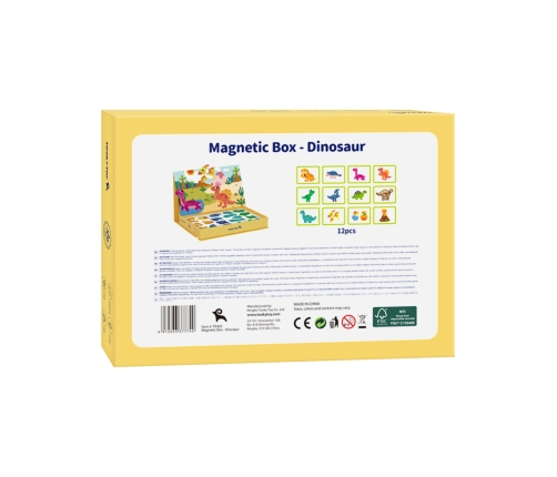 TOOKY TOY Układanka Magnetyczna Dinozaury Puzzle