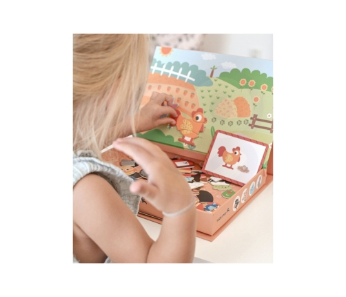 TOOKY TOY Układanka Magnetyczna Farma Puzzle