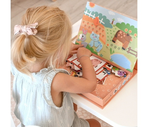 TOOKY TOY Układanka Magnetyczna Farma Puzzle