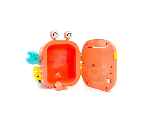 WOOPIE Elektroniczna Skarbonka Sejf Bankomat na Pin Kod Dostępu Krab Plecak Pomarańczowy