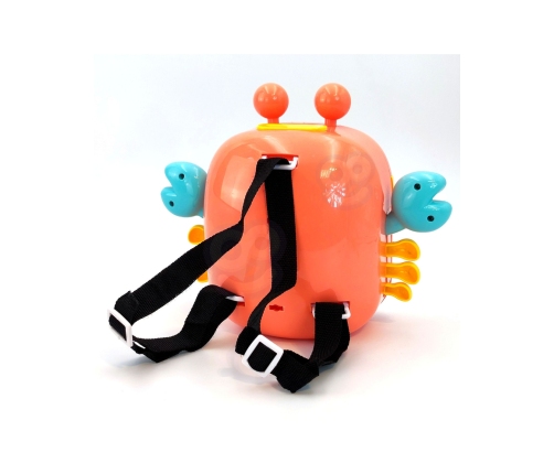 WOOPIE Elektroniczna Skarbonka Sejf Bankomat na Pin Kod Dostępu Krab Plecak Pomarańczowy