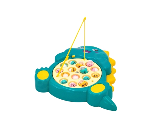 WOOPIE Zestaw Łowienie Rybek Gra Zręcznościowa Zielony Dinozaur