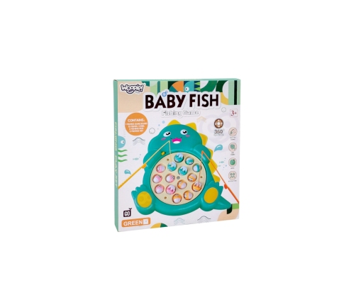 WOOPIE Zestaw Łowienie Rybek Gra Zręcznościowa Zielony Dinozaur