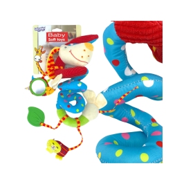 WOOPIE BABY Miękka Zawieszka Spirala do Wózka  Łóżeczka Piesek Edukacyjna