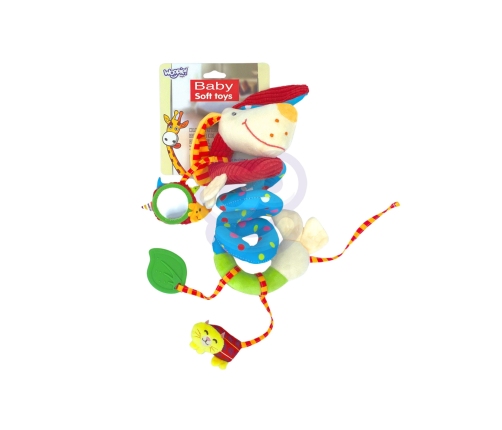 WOOPIE BABY Miękka Zawieszka Spirala do Wózka  Łóżeczka Piesek Edukacyjna