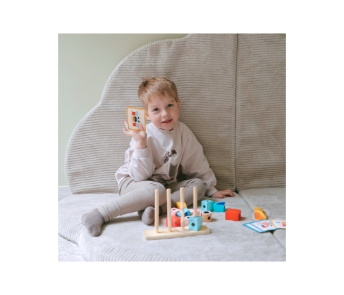 TOOKY TOY  Kreatywne Drewniane Klocki Przestrzenne 3d Krab