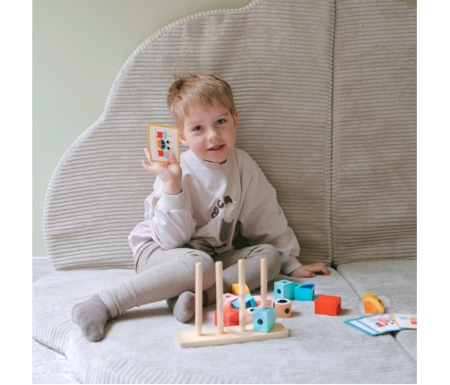 TOOKY TOY  Kreatywne Drewniane Klocki Przestrzenne 3d Krab