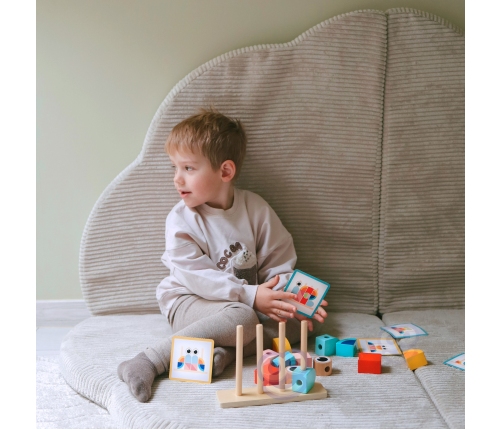 TOOKY TOY  Kreatywne Drewniane Klocki Przestrzenne 3d Krab