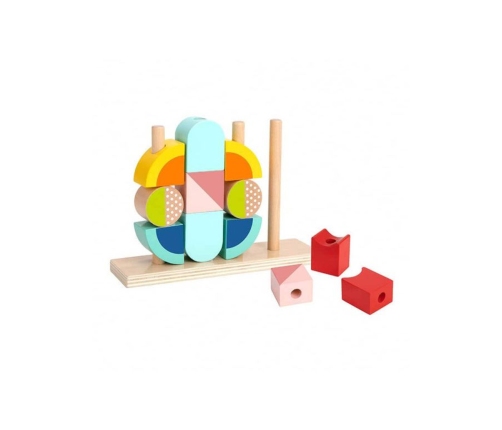 TOOKY TOY  Kreatywne Drewniane Klocki Przestrzenne 3d Krab