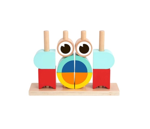 TOOKY TOY  Kreatywne Drewniane Klocki Przestrzenne 3d Krab