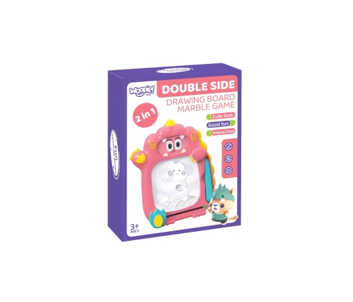 WOOPIE Znikopis Tablica Magnetyczna 2w1 Gra Zręcznościowa Pinball Flipper Różowa