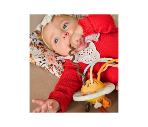 WOOPIE BABY Zabawka Sensoryczna Montessori Gryzak Grzechotka Wielofunkcyjny UFO